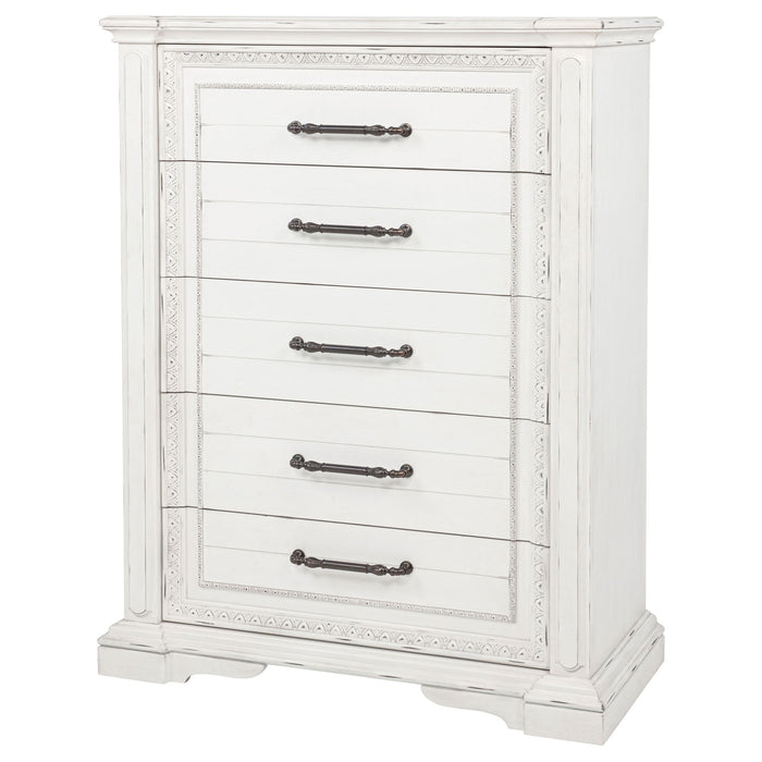 5 Drawer Bedroom Chest Of Drawers - Vintage