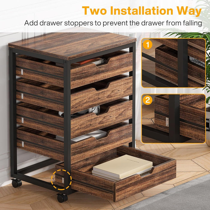 Storage Chest With Wheels, Mobile Drawer Unit