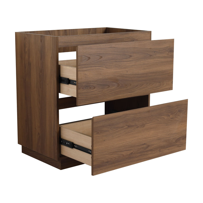 Modern Freestanding Bathroom Vanity Cabinet With Double Drawer