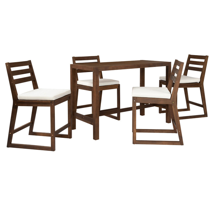 Patio Bar Set With Ergonomic Chairs