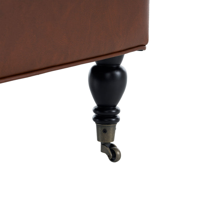 Ottoman, Square Design - Brown