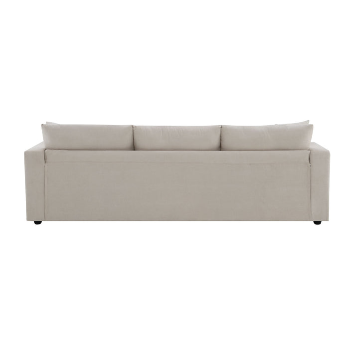 Modern Sectional Sofa With Throw Pillows, Cloud L Shaped Couch Set With Wide 4 Seat Comfy Couch Set With Movable Ottoman