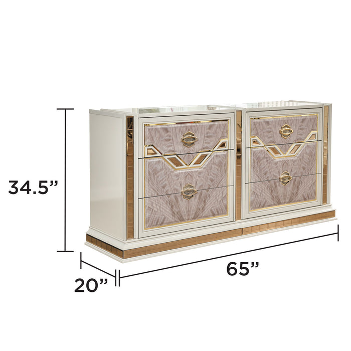 Omari - 6 Drawer Dresser - Beige