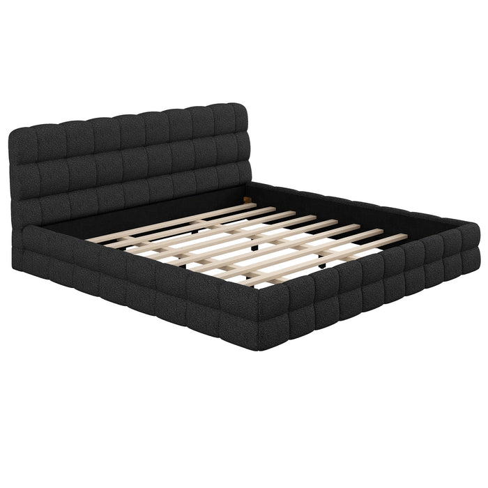 Upholstered Platform Bed With Headboard