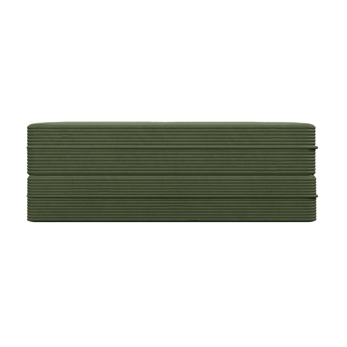 Convertible Plush Corduroy Foam-Filled Sleeper Sofa Bed With 2 Pillows