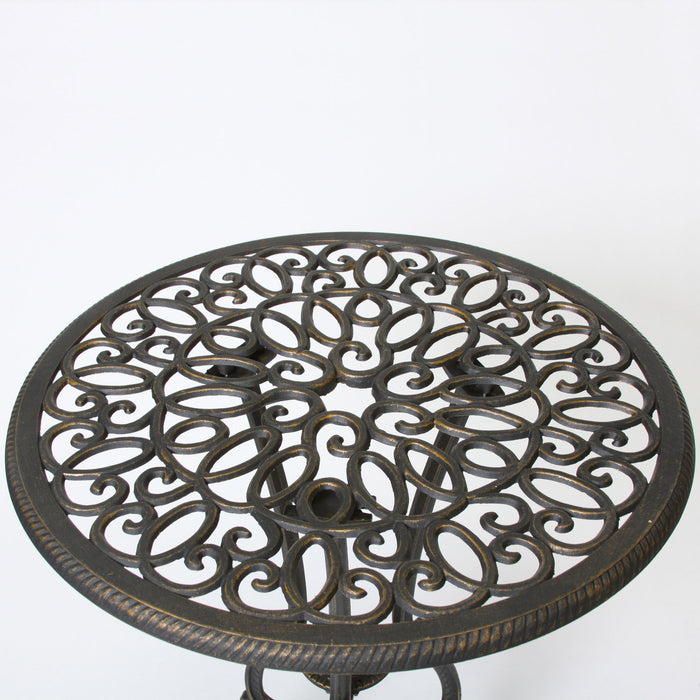 Thomas - 3 Pieces Cast Bistro Set - Black / Gold