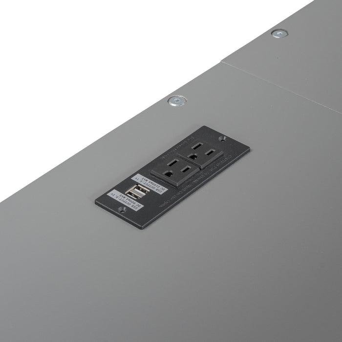 Loft Bed With Desk, Cabinets, Drawers, Charging Station And Bedside Tray