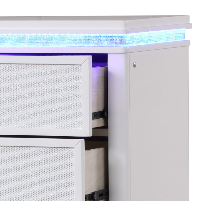 Opium - 5 Drawer Chest - White