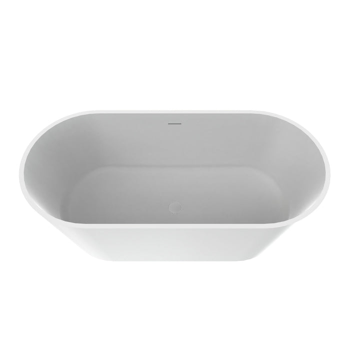 Solid Surface Freestanding Soaking Bathtub & Ergonomic Design