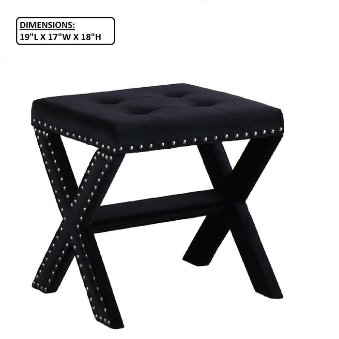 Upholstered Accent Bench With Nailhead Trim