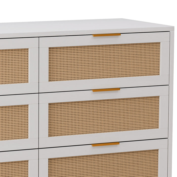 6 Drawer Storage Modern Cabinet For Bedroom