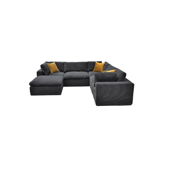 Custom Configuration Modular Sectional With Toss Pillows