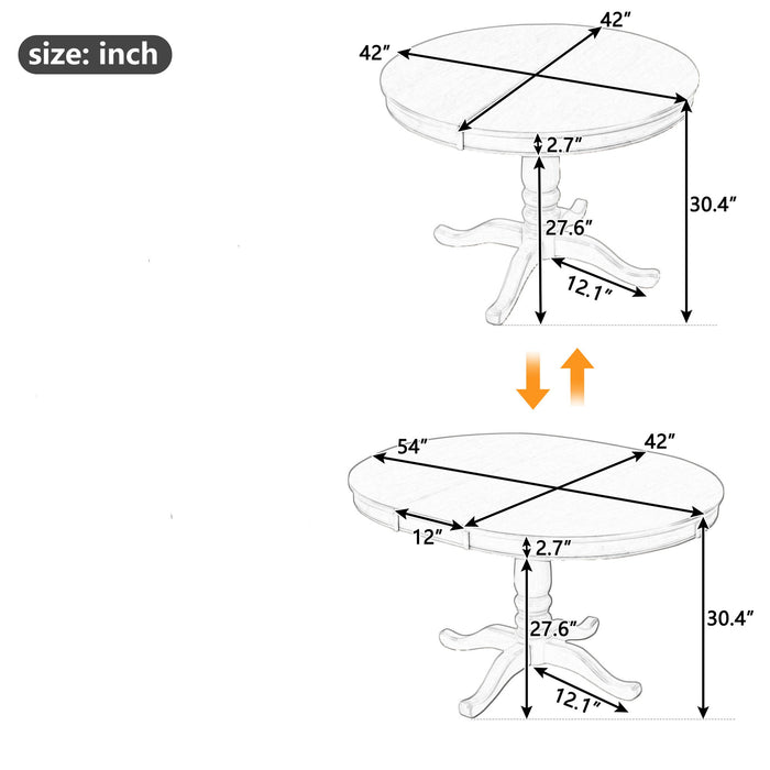 5 Pieces Dining Table And Chairs Set For 4 Persons