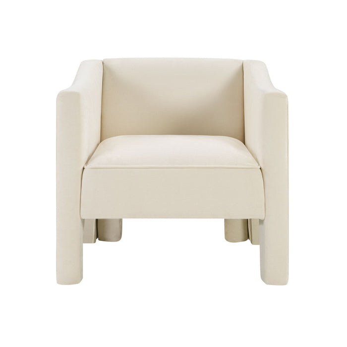 Barrel Accent Chair With Enclosed Arms