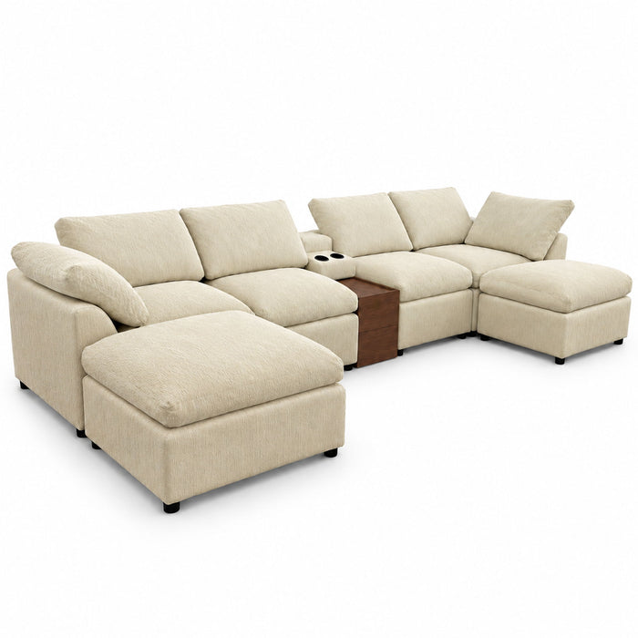 Modular Cloud Couch With Storage Console