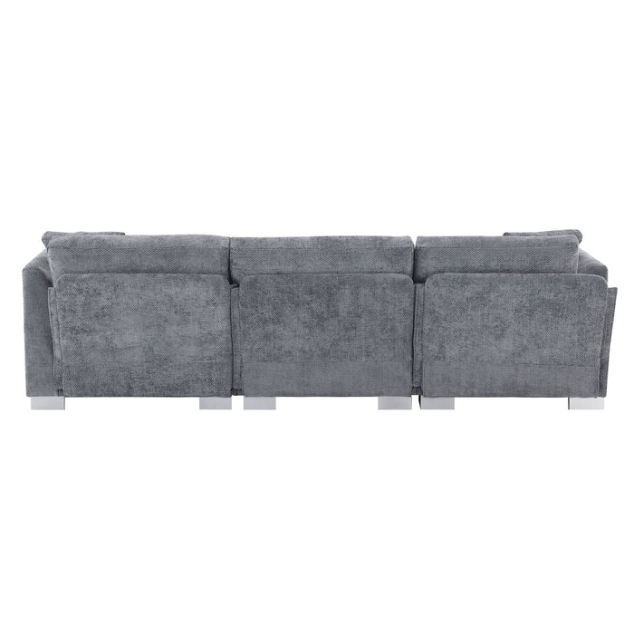 Modern Cloud Sectional Sofa L Shaped Luxury Couch Set With 2 Free Pillows 4 Seat With Oversized Chaise