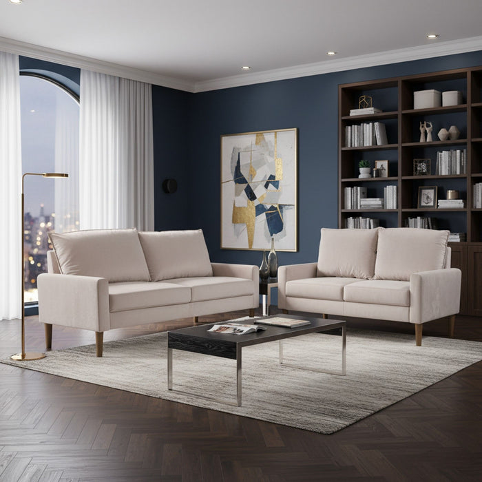 Upholstered Loveseat Sofa, 2 Seater Couch For Living Room Apartment