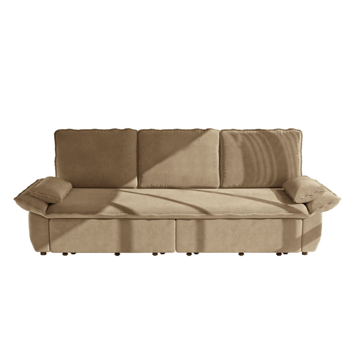 King Size Pull Out Sofa Bed, 3 In 1 Convertible Multifunctional