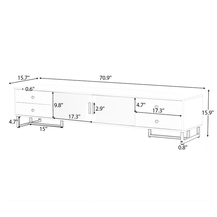 TV Stand With Storage For Living Room