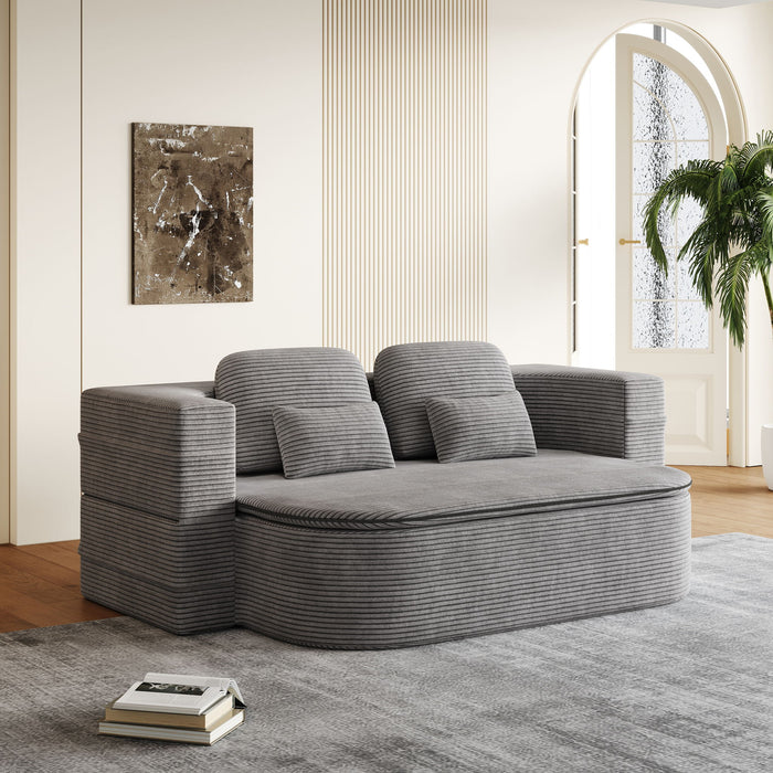 2 In 1 Foldable Sofa Bed With Multi Functional Blanket