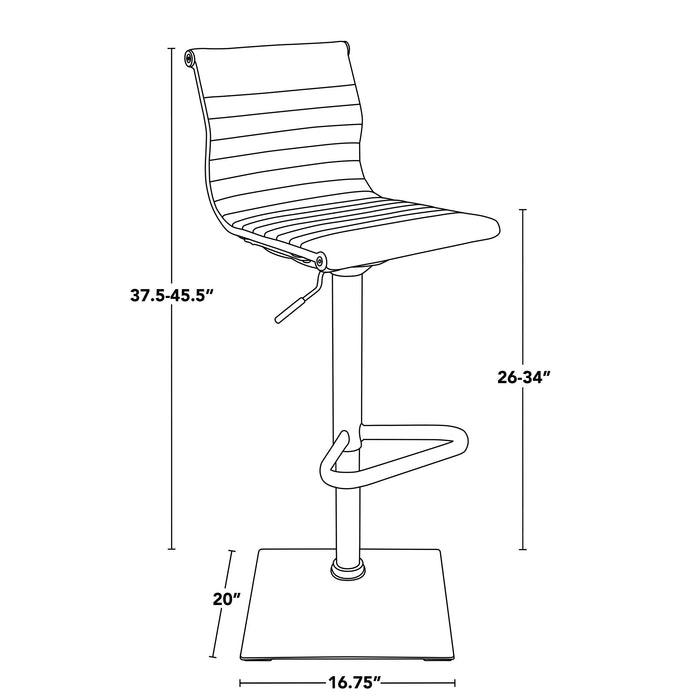 Masters - Contemporary Adjustable Barstool With Swivel