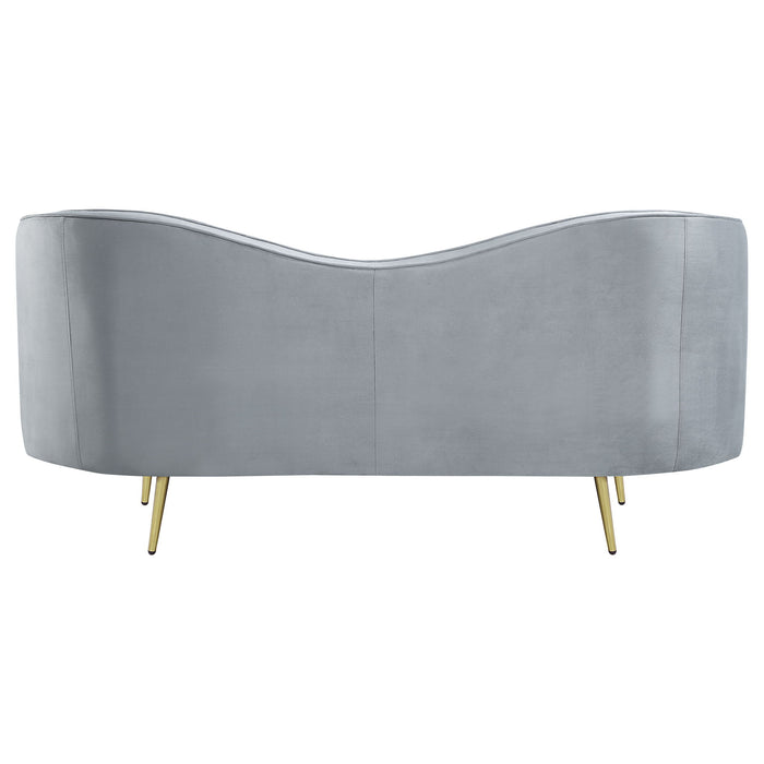 Reigha - Loveseat With Channel Tufted - Gray