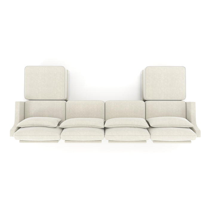 Stylish Sofa With Ottoman And Lumbar Pillows, Ergonomic Design