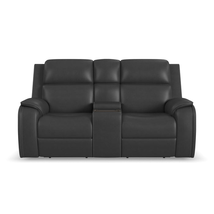 Ziggy - Power Reclining Loveseat With Console, Power Headrest, Lumbar, Heat & Massage