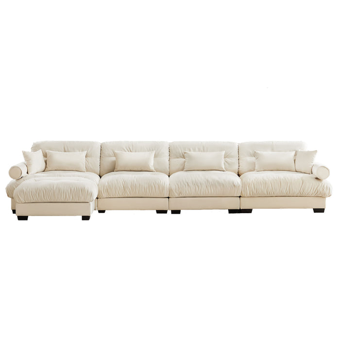 Super Comfort Oversized Modular Sectional Sofa With Movable Ottoman