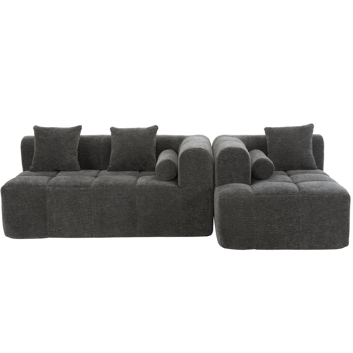 Sectional Free Combined Sofa With 2 Side Pockets