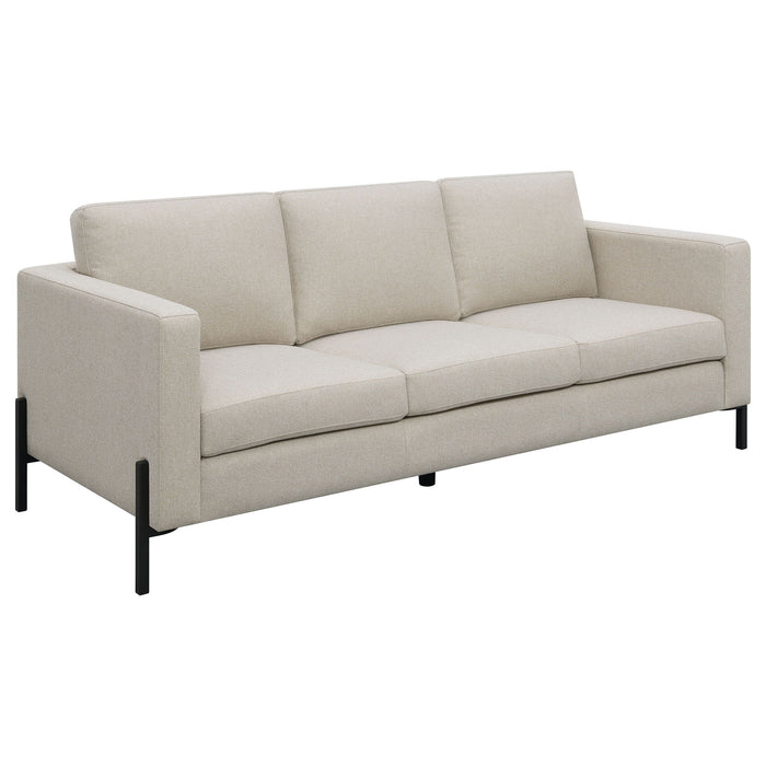 Tilly - 3 Piece Track Arm Sofa Set - Oatmeal