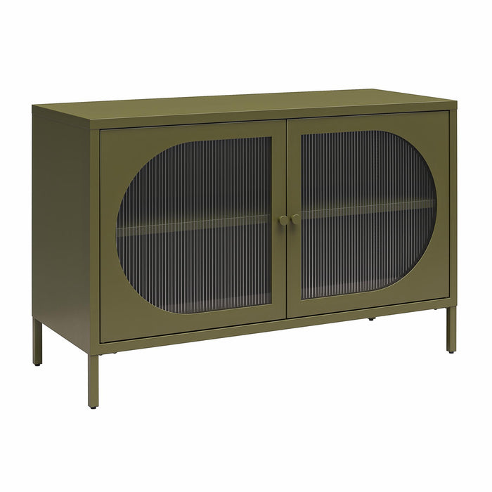 Luna - Wide 2 Door Accent Cabinet - Olive Green