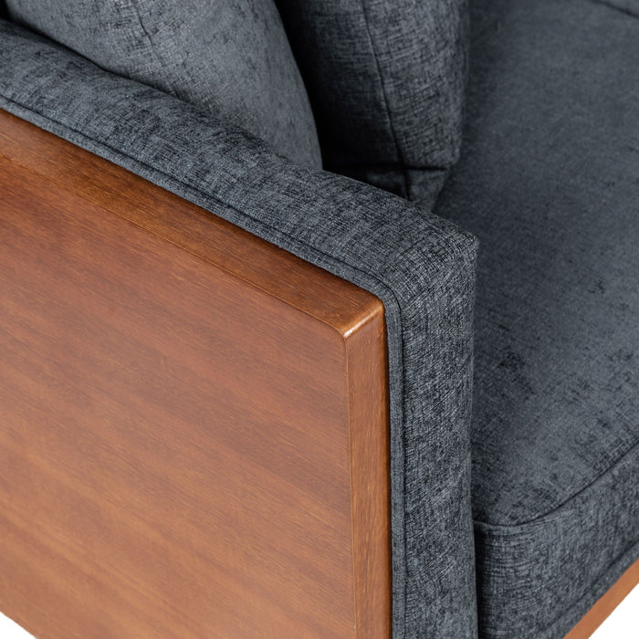 Retro Modern Loveseat With Button Tufted Upholstery