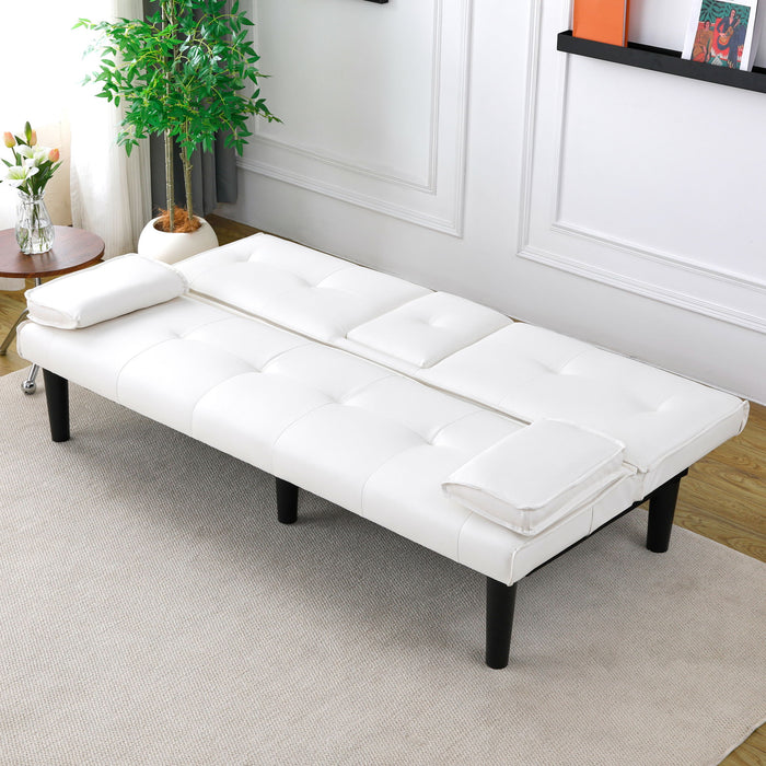Sofa Bed With Foldable Design And Cup Holder