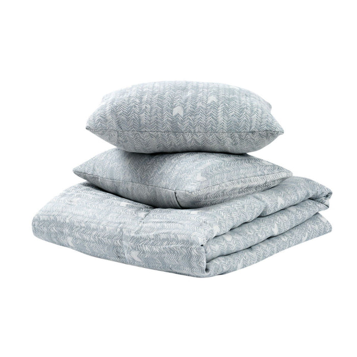 French Herringbone - Comforter Euro Sham - Storm