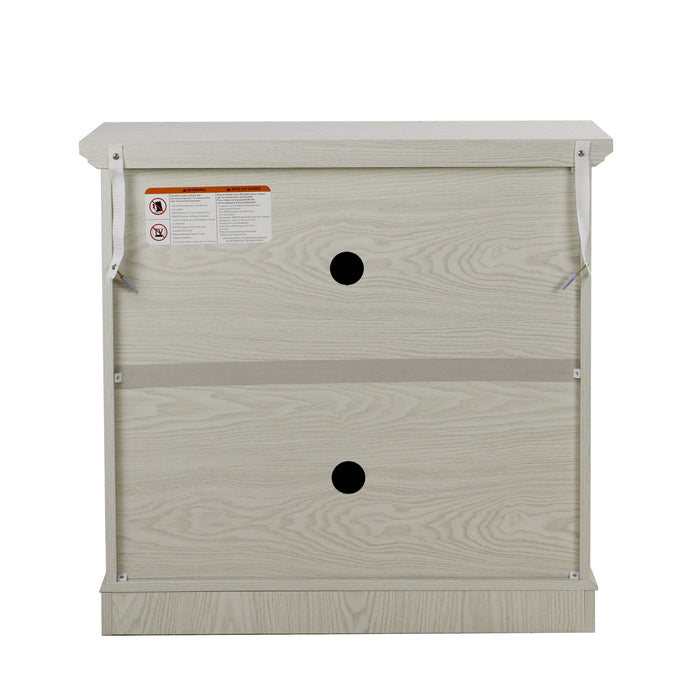 Sideboard Cabinet With Mirrored Doors, Adjustable Shelf, Metal Handles