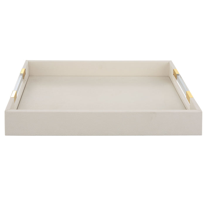 Wessex - Shagreen Tray - White