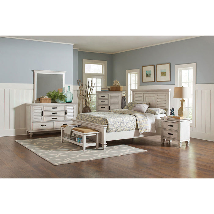 Hazel - Eastern King Panel Bed - White