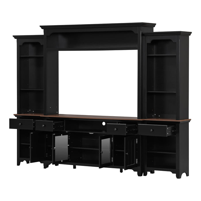 Extra Large TV Stand, Entertainment Center With Storage Cabinets