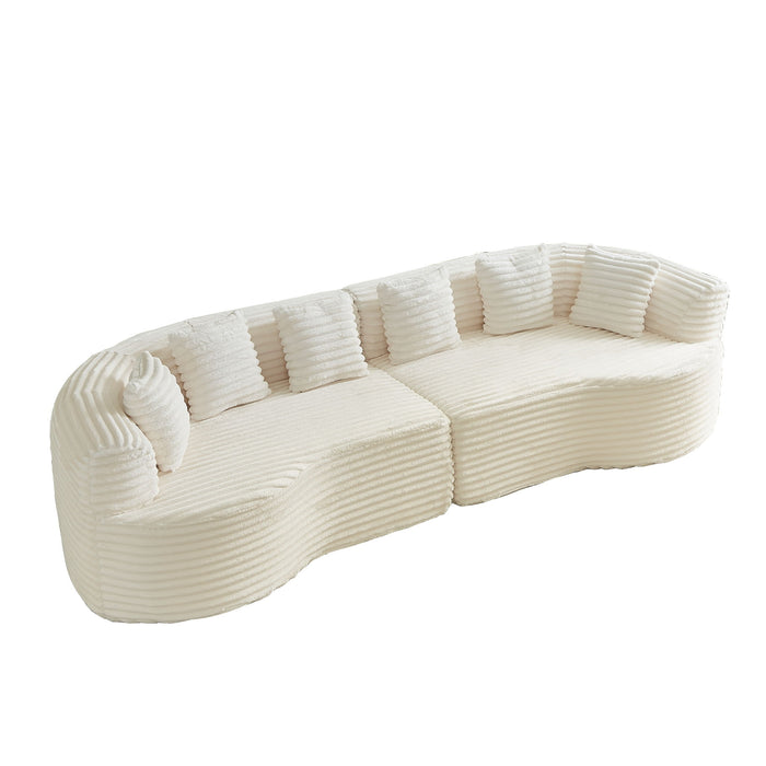 Sectional Sofa, Oversized 4 Seater With Deep Seat Design