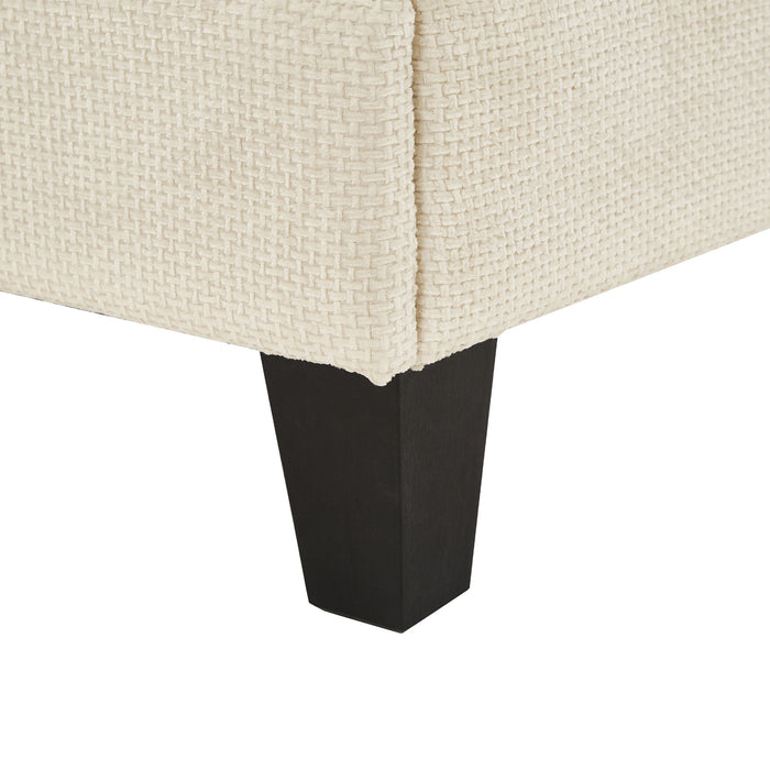 Chaise Bed Lounge Sofa Chair With Adjustable Backrest And LED Light Strip - Beige