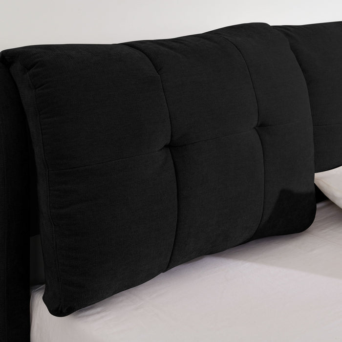 Storage Upholstered Hydraulic Platform Bed With Integrated Headboard