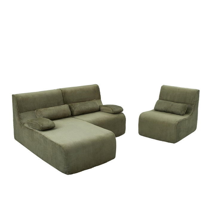 Oversized Sectional Sofa, Living Room Seating With Modular Design