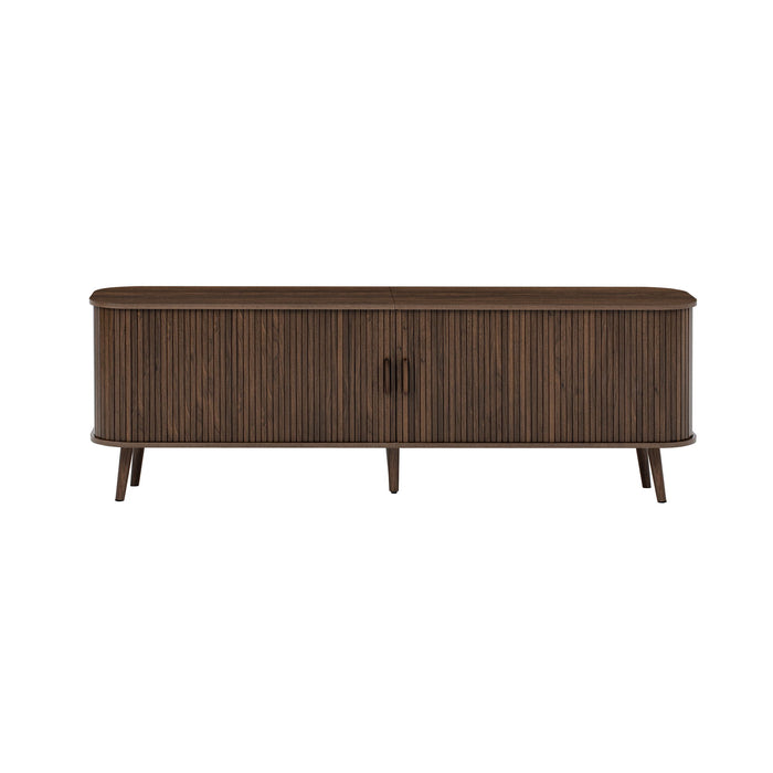 70" TV Stand, Media Center With Ample Storage - Dark Brown