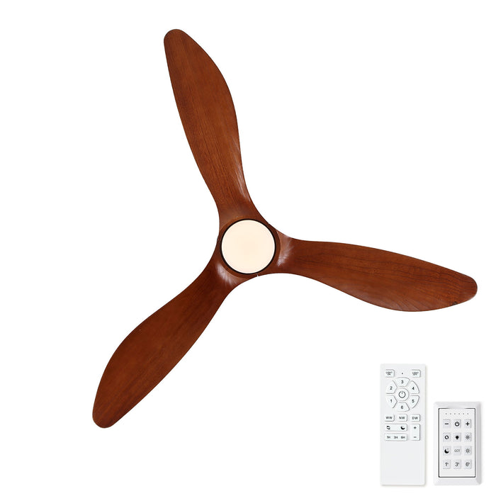 Low Profile Flush Mount Ceiling Fan With Light And Reversible Quiet Motor - Matte Black