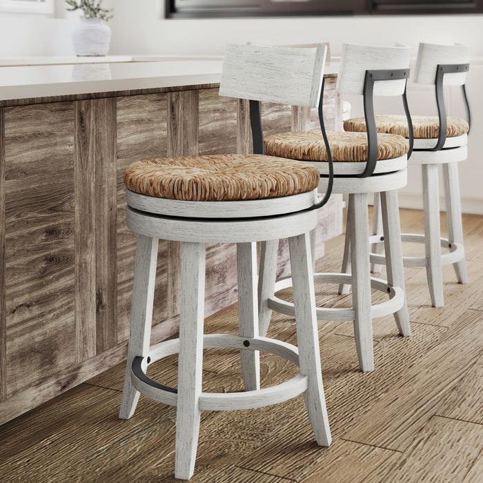 Stool With Natural Seagrass Seat