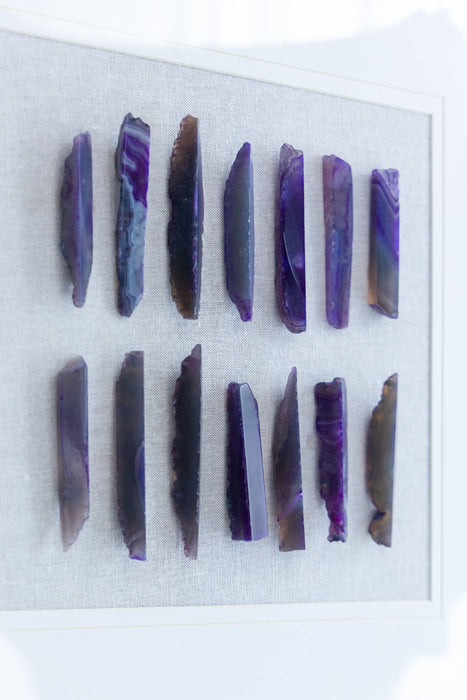 Grace Purple Agate Shadow Boxes Wall Art (Set of 2) - Multicolor