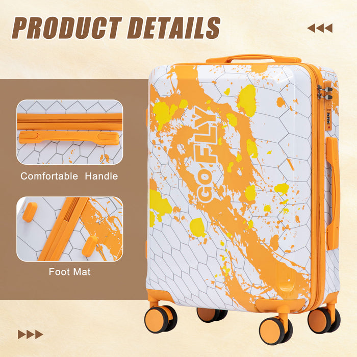 Luggage With Combination Lock, Lightweight Carry-On Suitcase