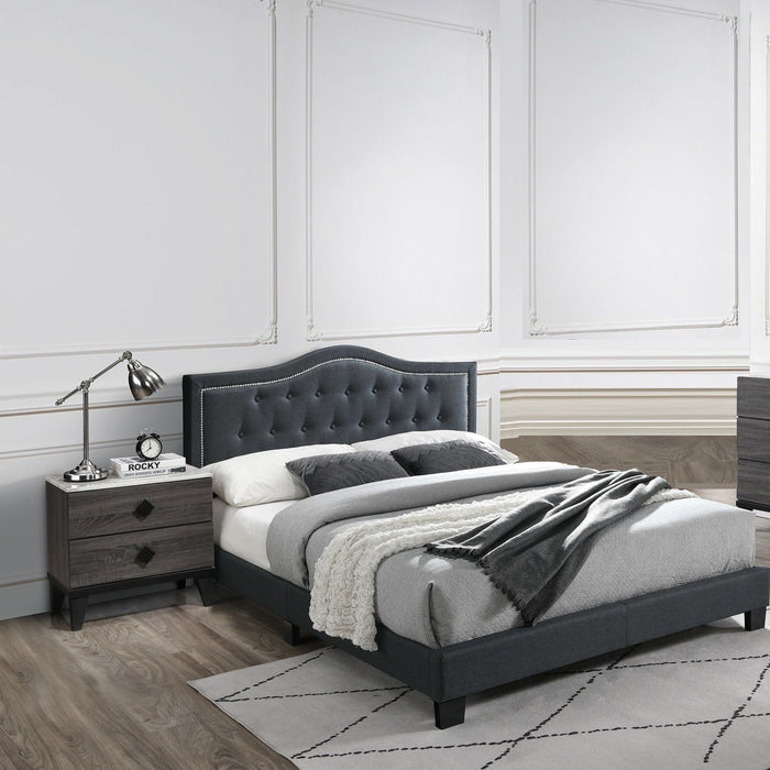 European Style Bed, Button Tufted Headboard