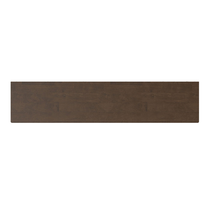 Harper - 4 Shelf Low Bookcase - Walnut Brown